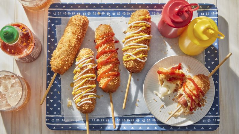 Cheesy Fried Crescent Dogs