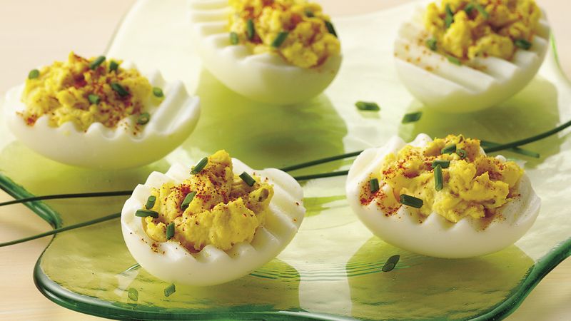 Chive and Onion Deviled Eggs