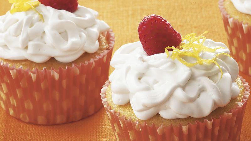 Raspberry-Filled Lemon Cupcakes