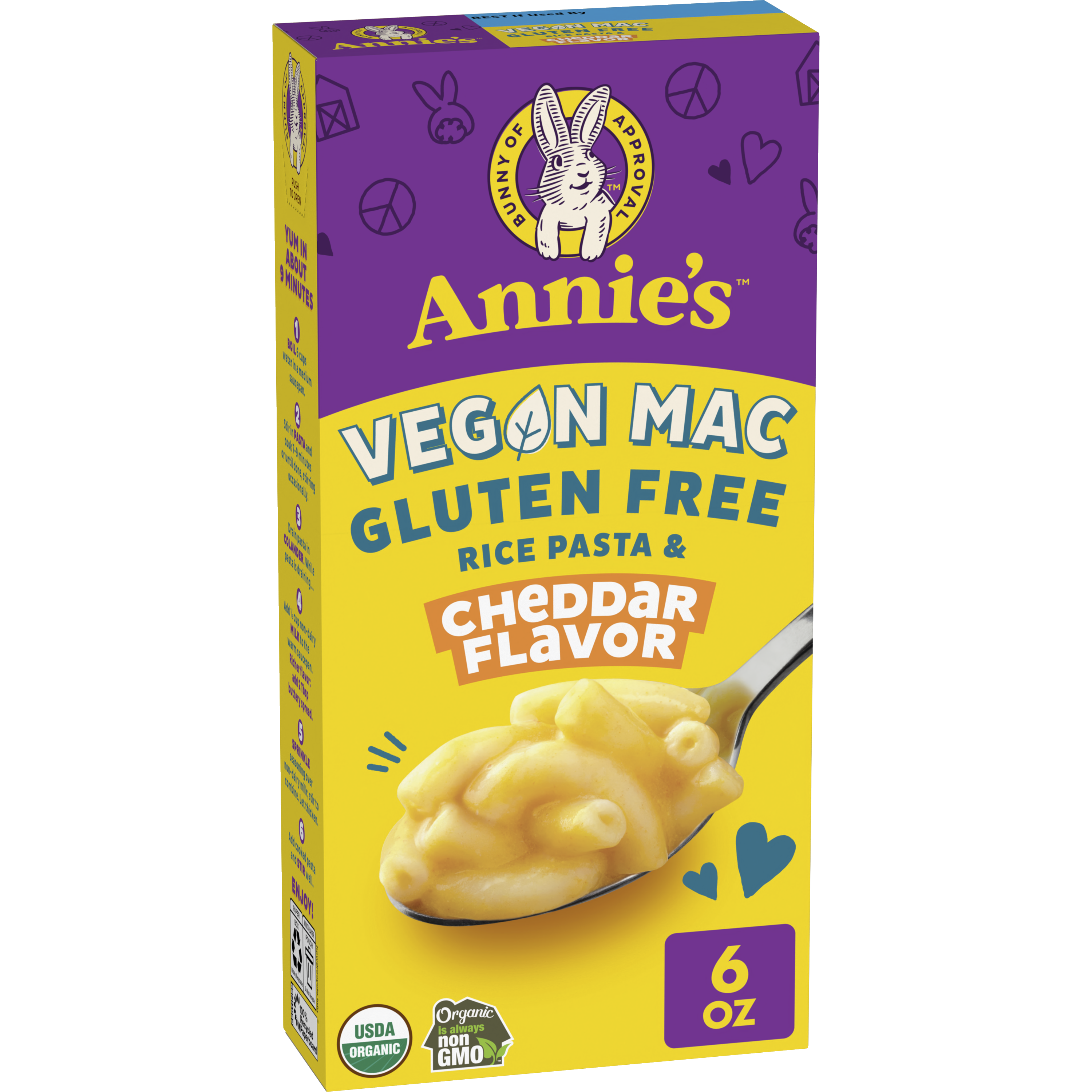 Annie's Organic Vegan Macaroni and Cheese Rice Pasta & Cheddar Flavor