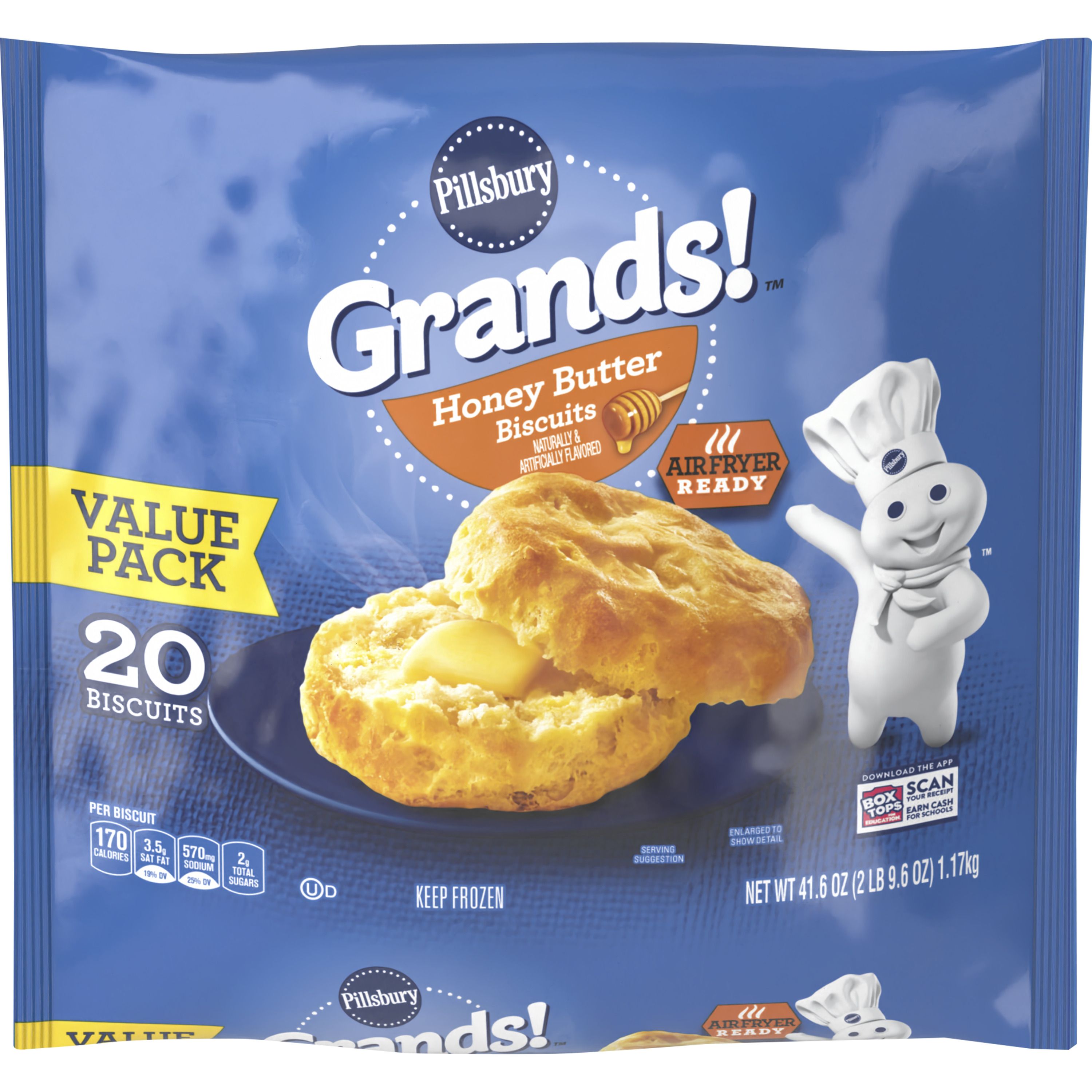 Grands!™ Honey Butter Frozen Biscuits (20 count) - Front
