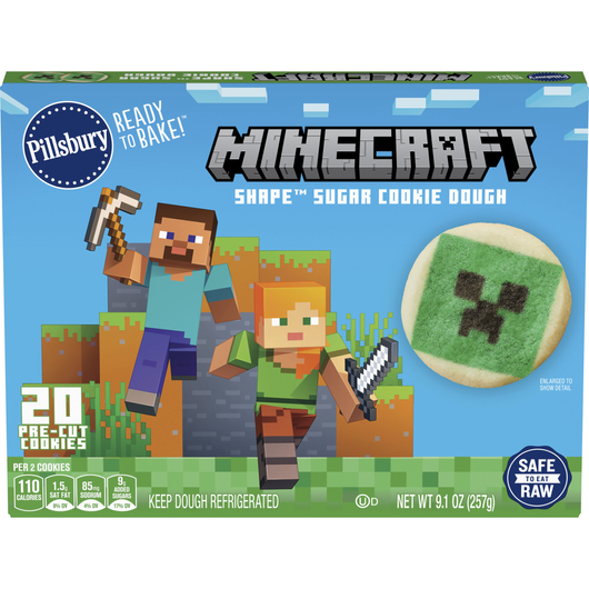 Pillsbury™ Shape™ Minecraft Cookie Dough - Front
