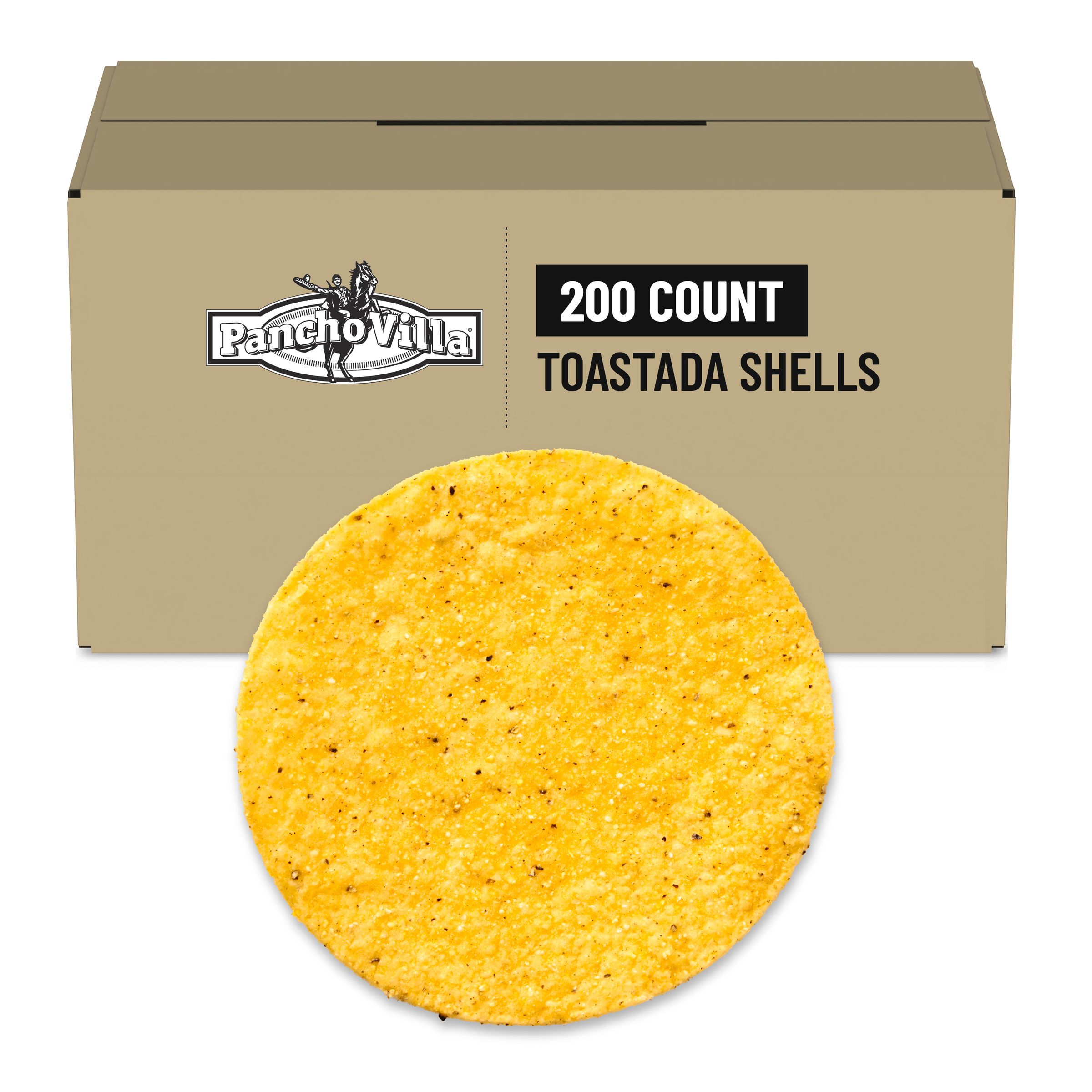  Case Optimized Hero Pancho Villa Tostada Shells Bulk Enriched Corn 200/0.39 OZ