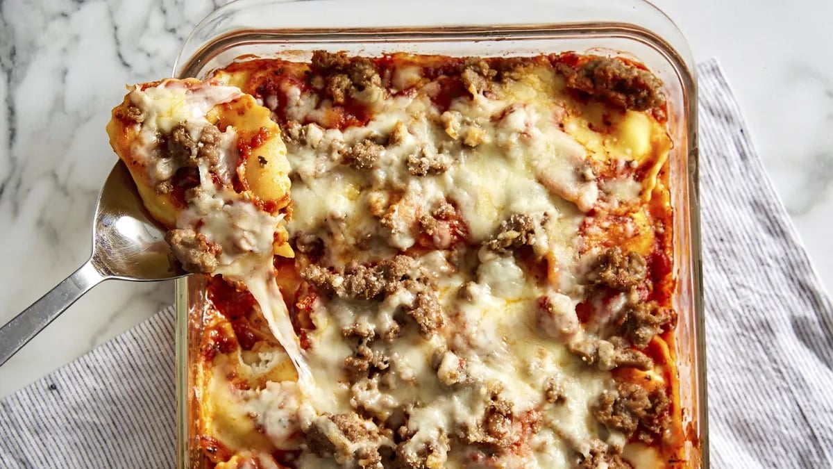 Do-Ahead Ravioli Sausage Lasagna