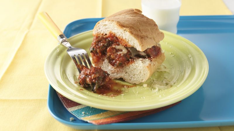 Knife and Fork Meatball Sandwiches