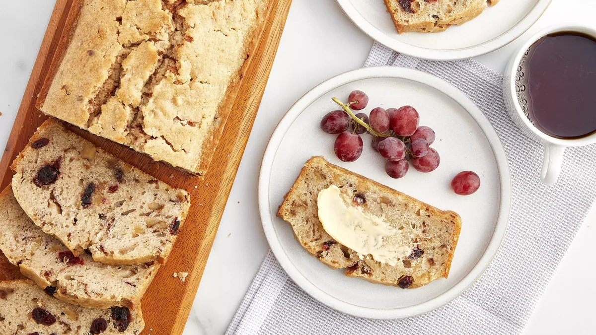 Gluten Free Cranberry-Ginger-Nut Bread