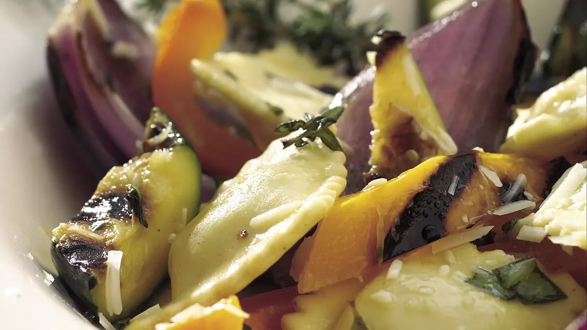 Grilled Vegetables and Ravioli