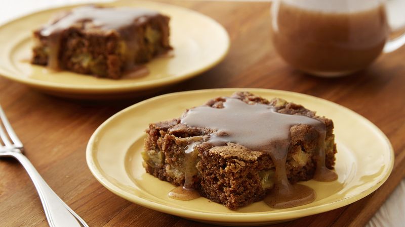 Apple Pudding Cake with Cinnamon-Butter Sauce