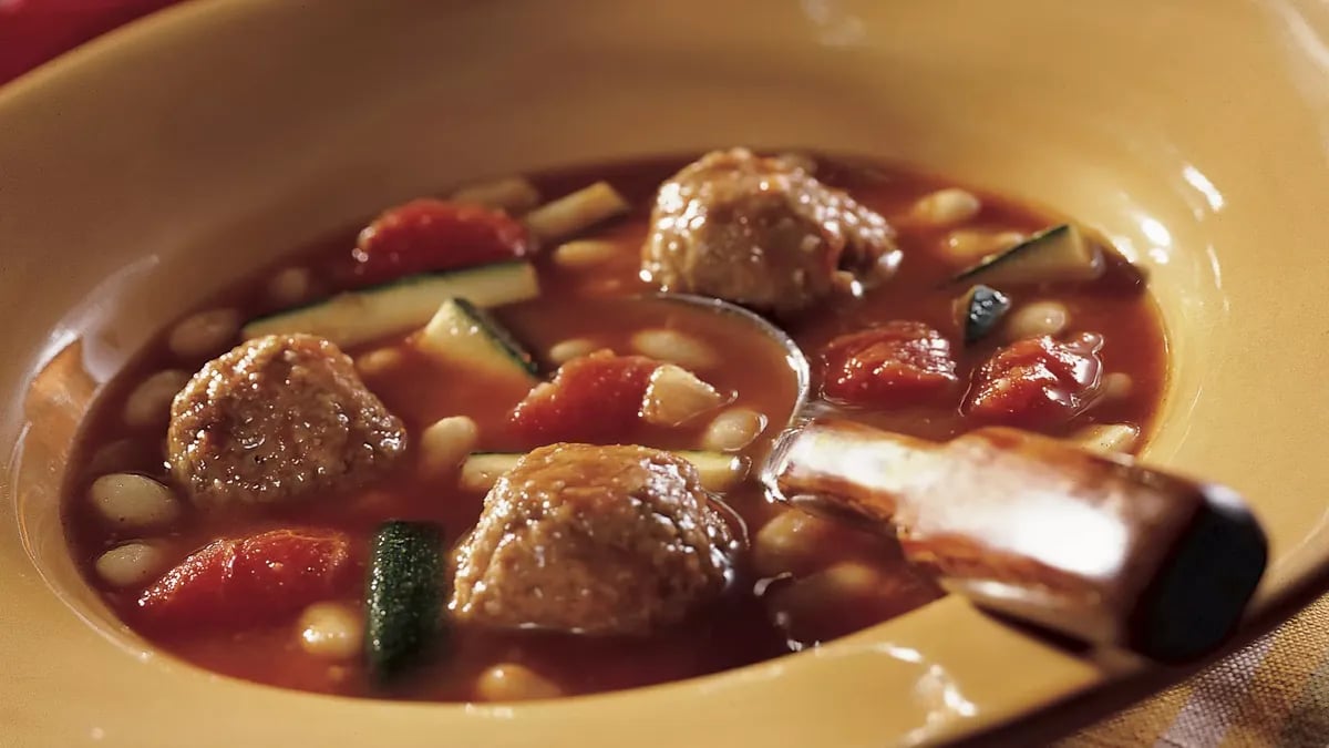 White Bean-Turkey Meatball Chili