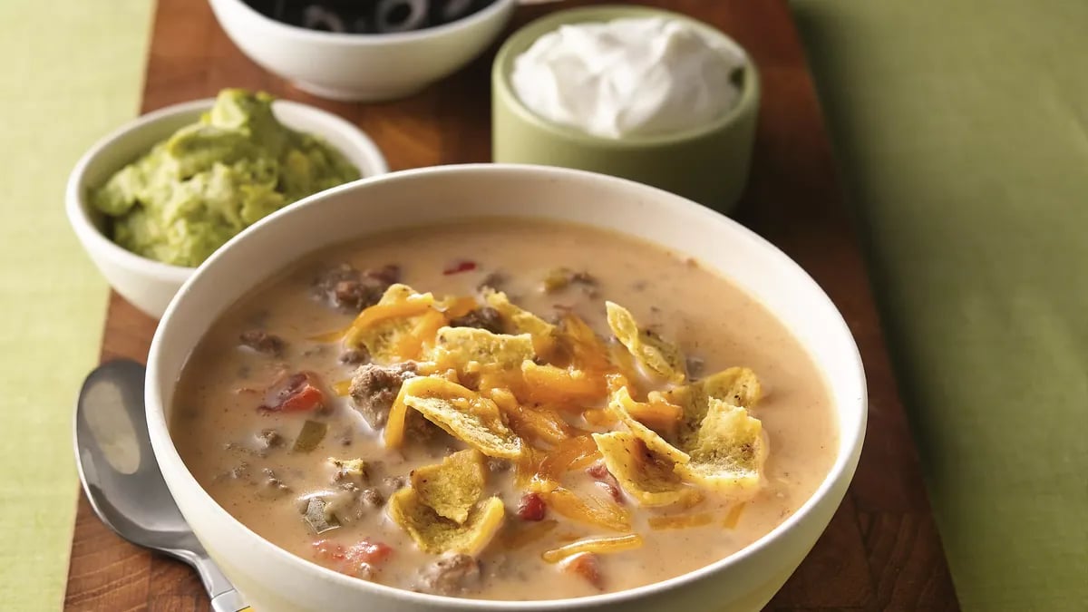 Beefy Nacho Soup