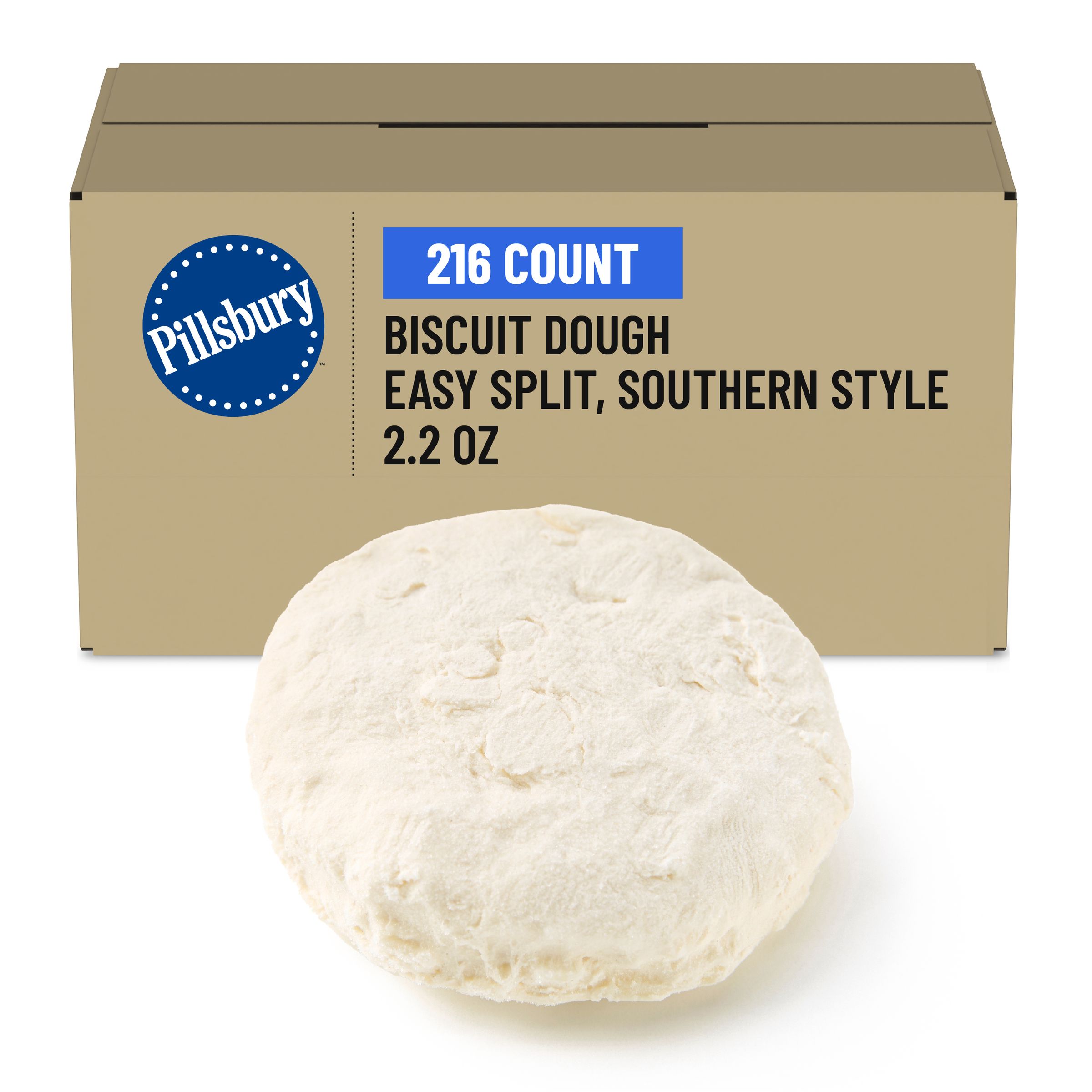  Case Optimized Hero Pillsbury Frozen Biscuit Dough Bulk Easy Split Southern Style 216/2.2 OZ
