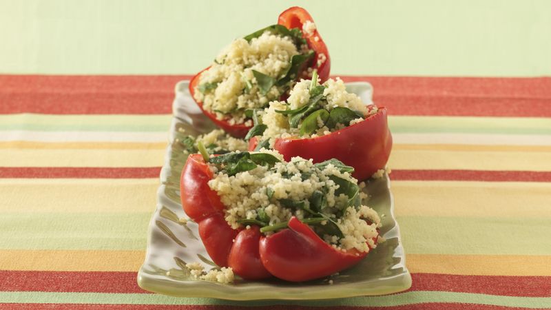 Couscous-Stuffed Red Bell Peppers