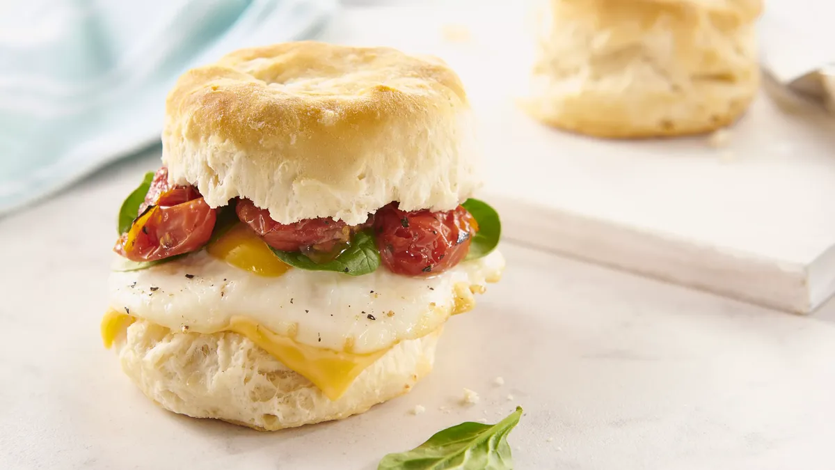 Tomato Breakfast Biscuit Sandwiches