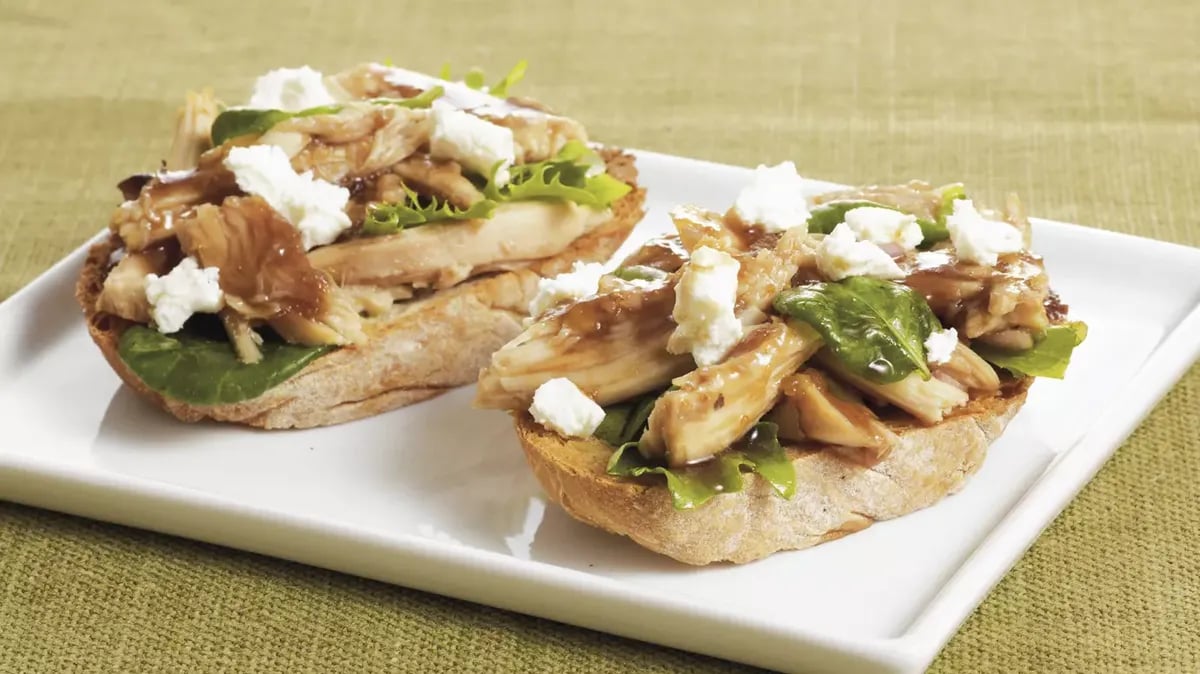 Open-Face Chicken Crostini