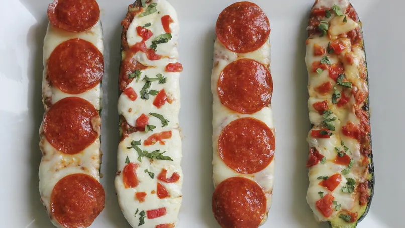 Grilled Zucchini Pizzas