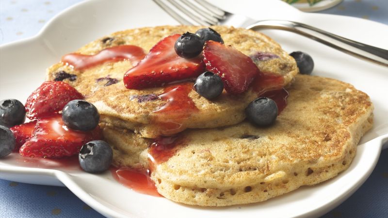 Blueberry-Bran Pancakes