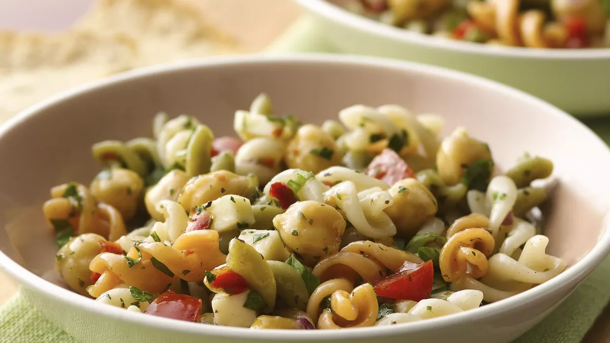 Asiago Cheese-Chickpea Pasta Salad