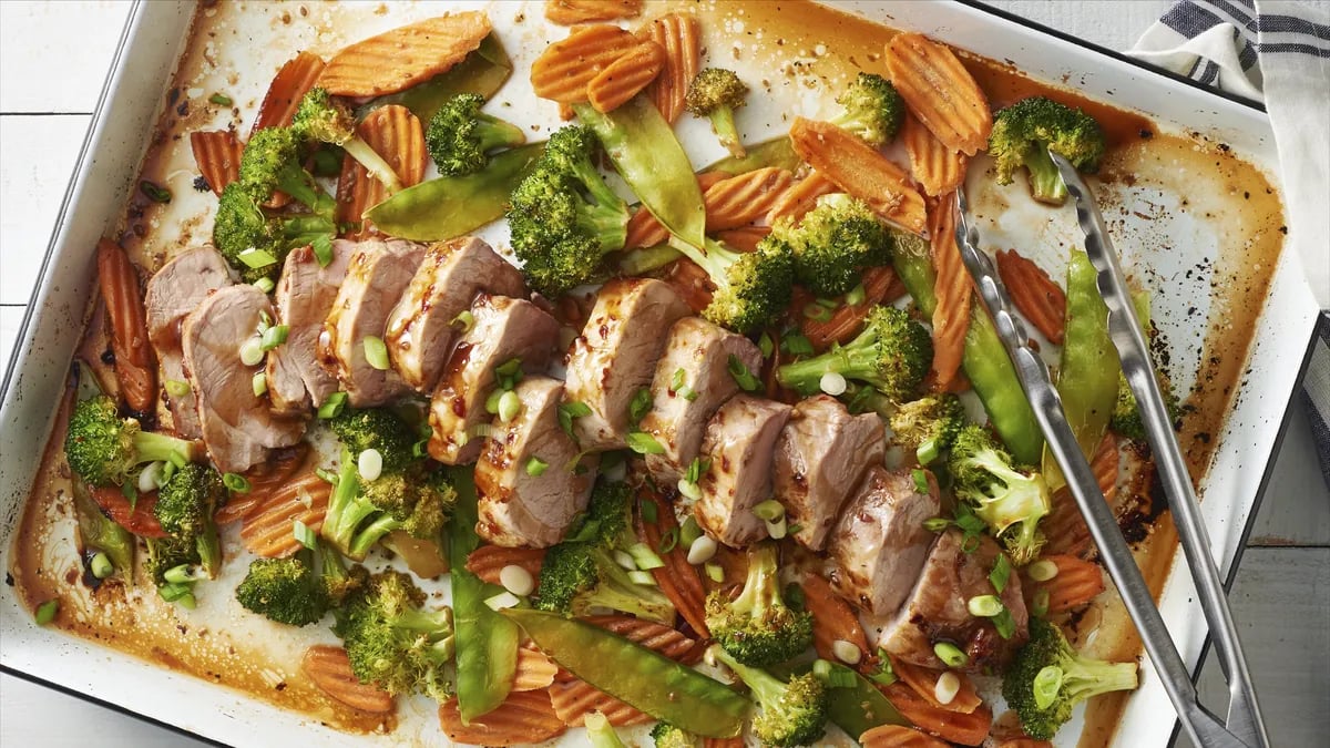 Sheet-Pan Teriyaki Pork and Vegetables