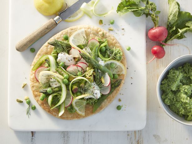 Green Peas and Asparagus Toast