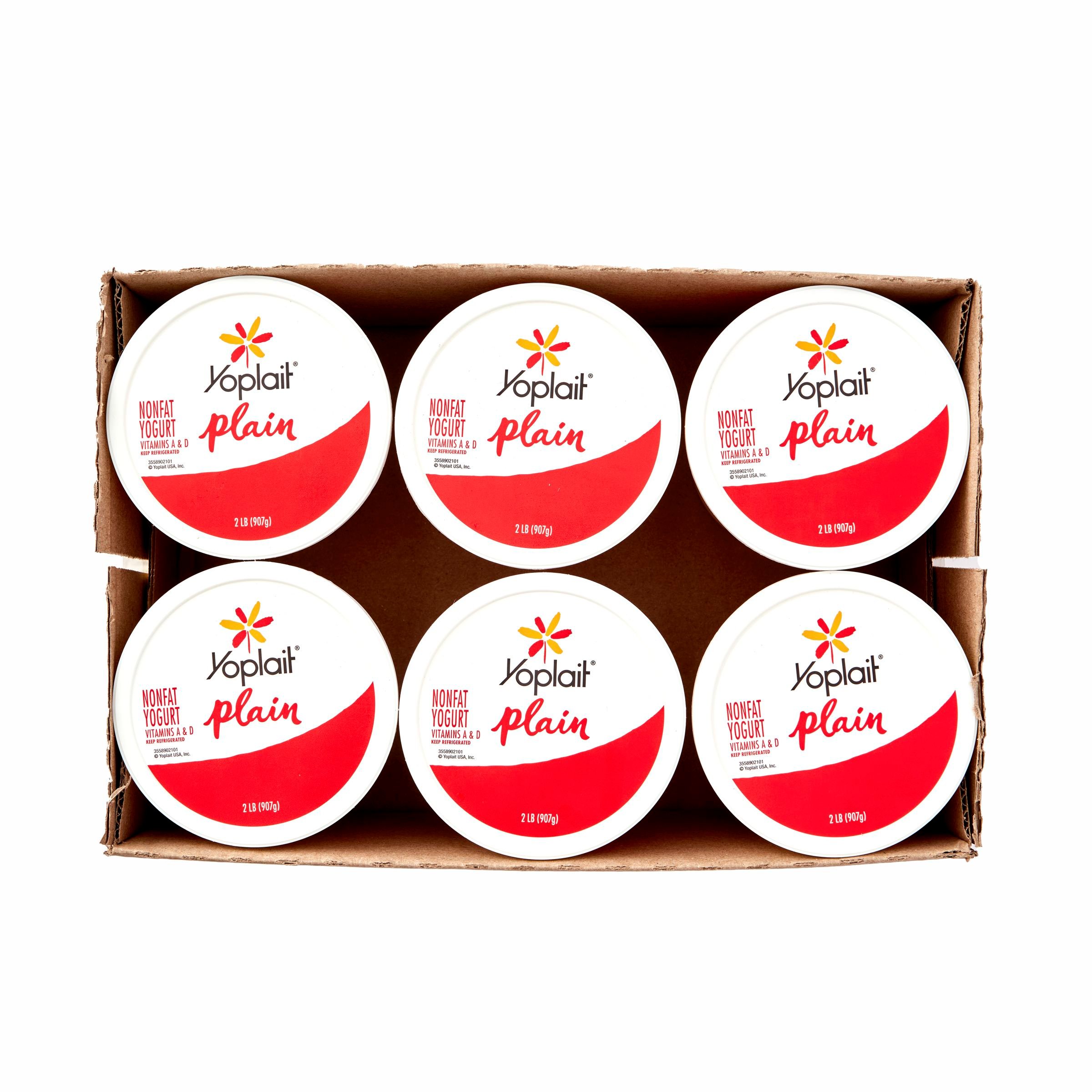  Open Case Yoplait Gluten Free Original Yogurt Bulk Tub Fat Free Plain 6/32 OZ