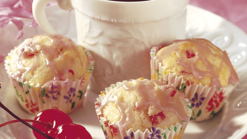 Mini Maraschino Cherry Muffins