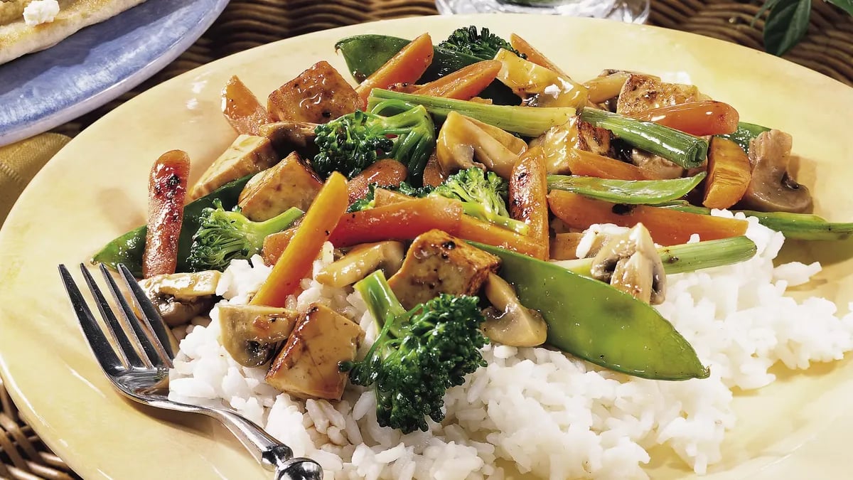 Tofu Vegetable Grill-Fry for Two