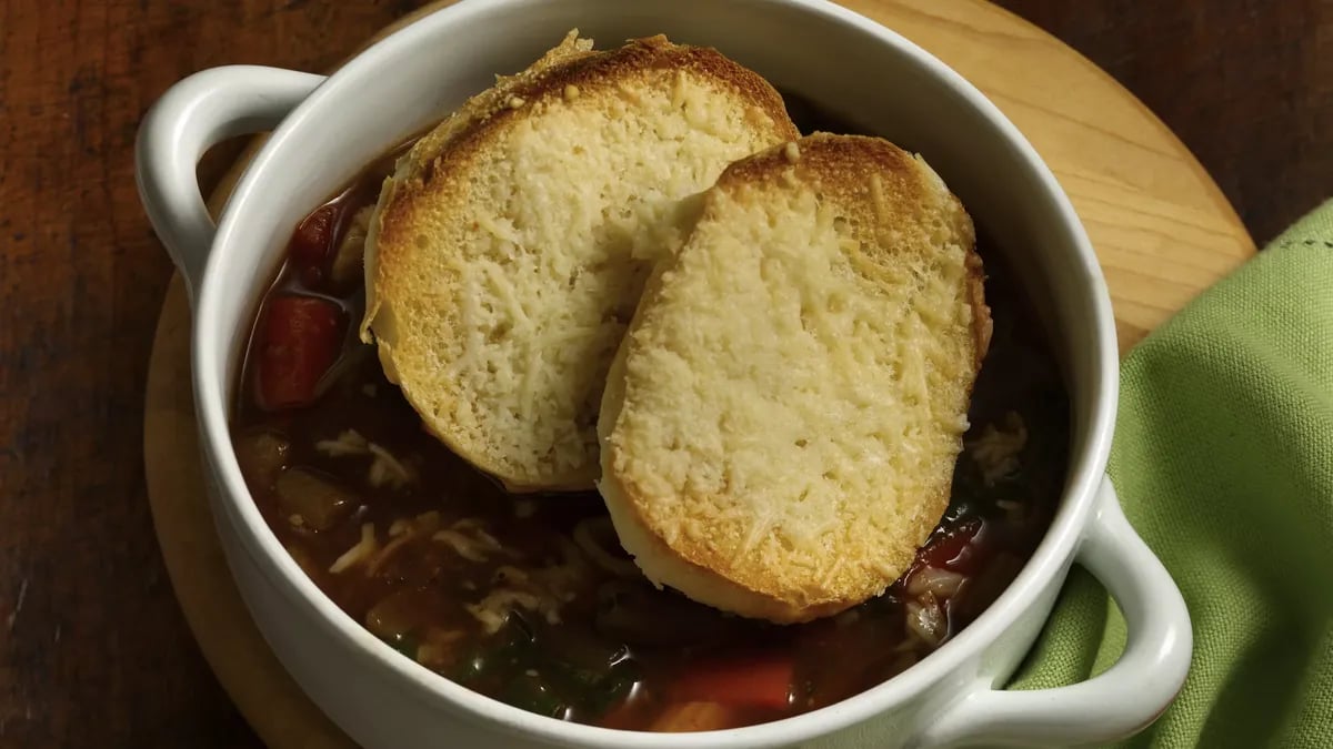 Easy Italian Vegetable Soup au Gratin