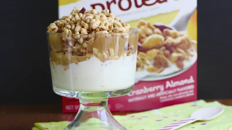 Apple Sauce Parfait with Fiber One™ Cereal and Yogurt