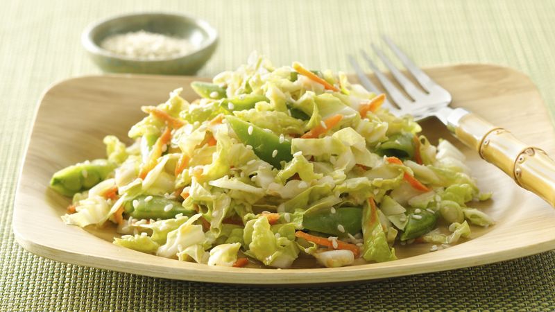 Gluten-Free Sugar Snap Pea Salad with Ginger Dressing