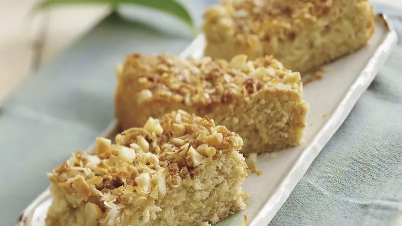 Toffee Macadamia Nut Coffee Cake