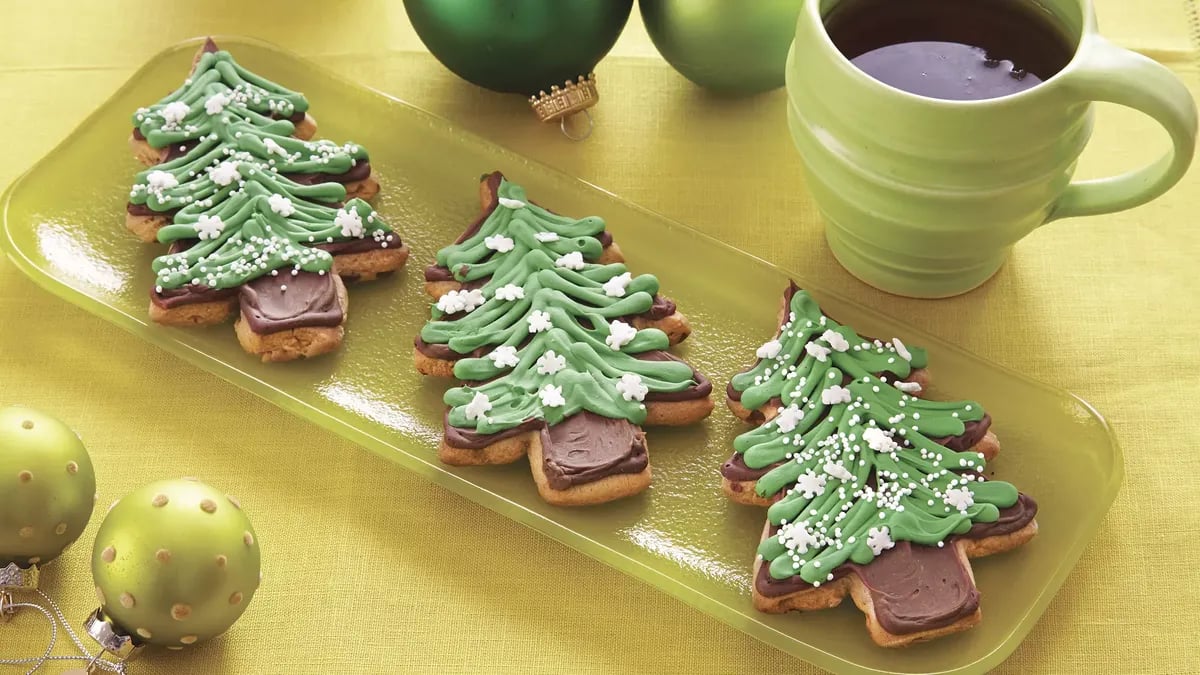 Peanut Butter Christmas Tree Cookies