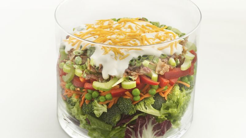 Skinny Layered Vegetable Salad