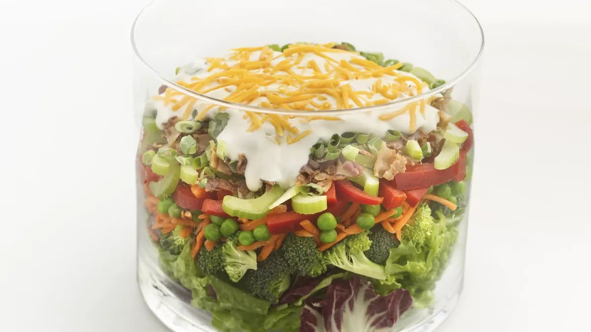 Skinny Layered Vegetable Salad