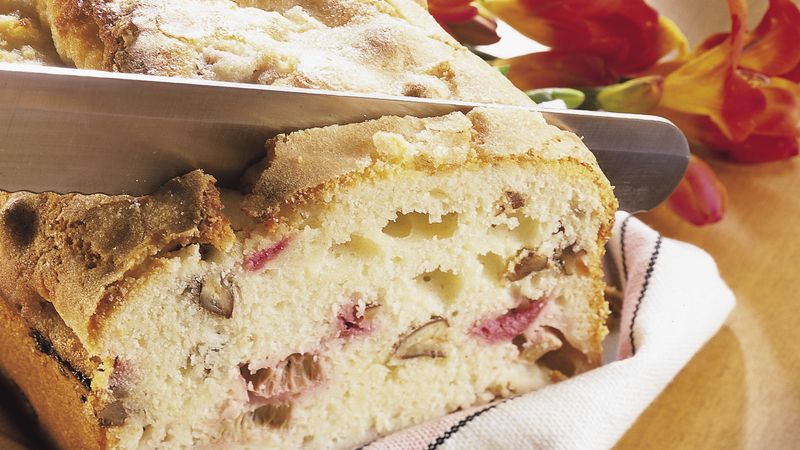 Toasted Pecan and Rhubarb Bread