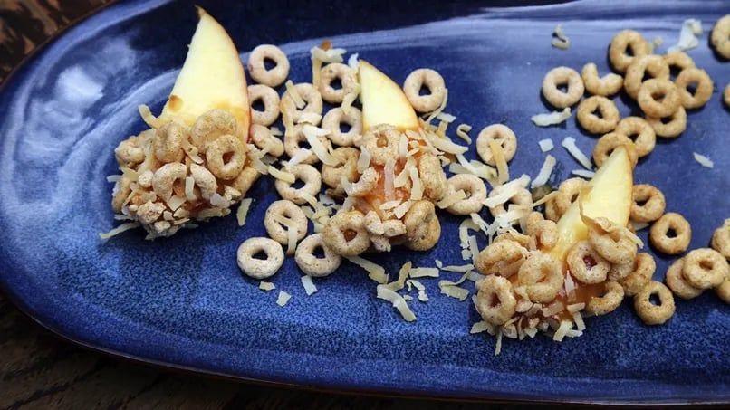 Halloween Caramel Apple Bars