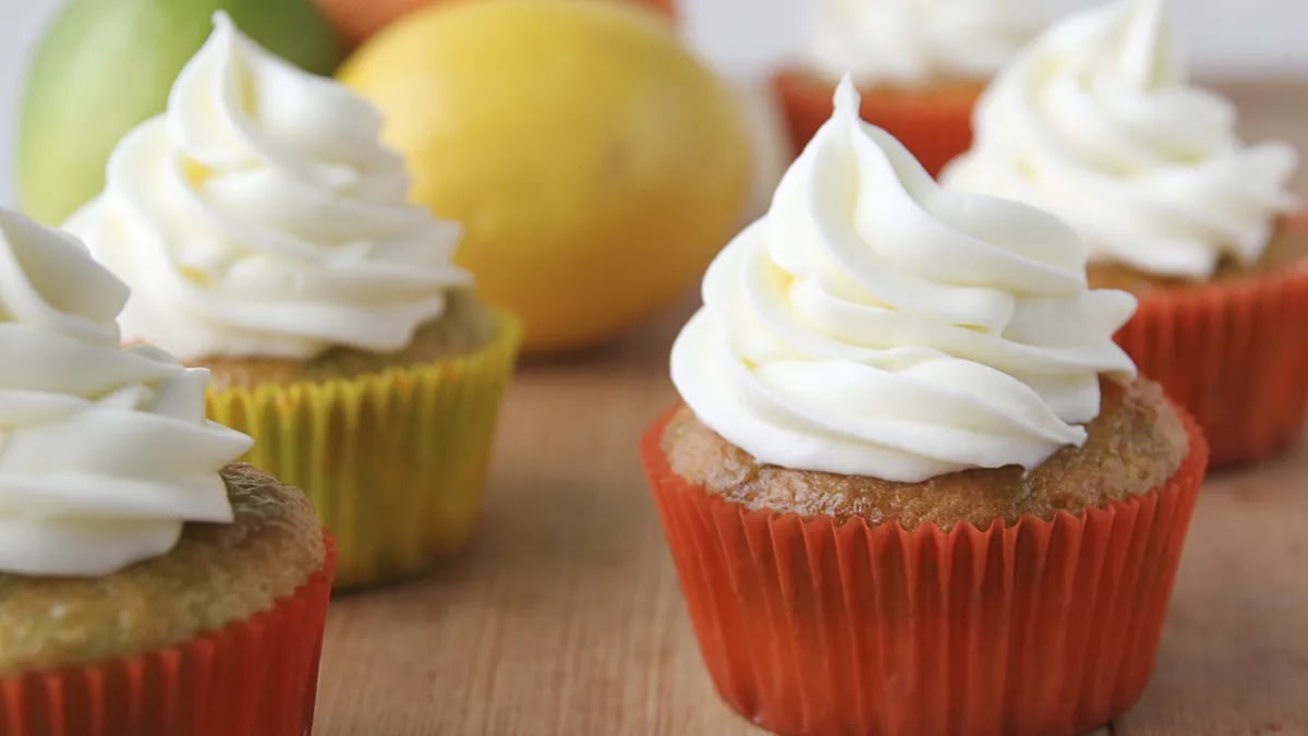 Citrus Poke Cupcakes