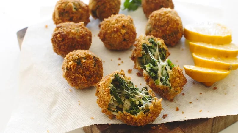 Fried Spinach and Artichoke Dip Balls