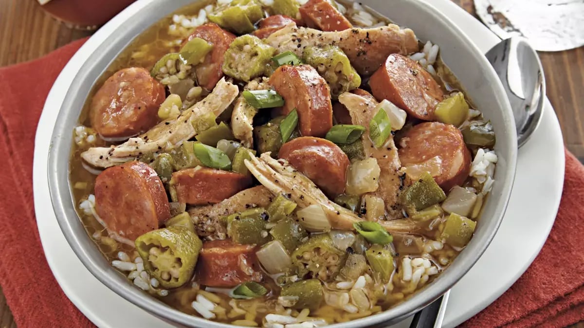 Slow-Cooker Chicken and Sausage Gumbo