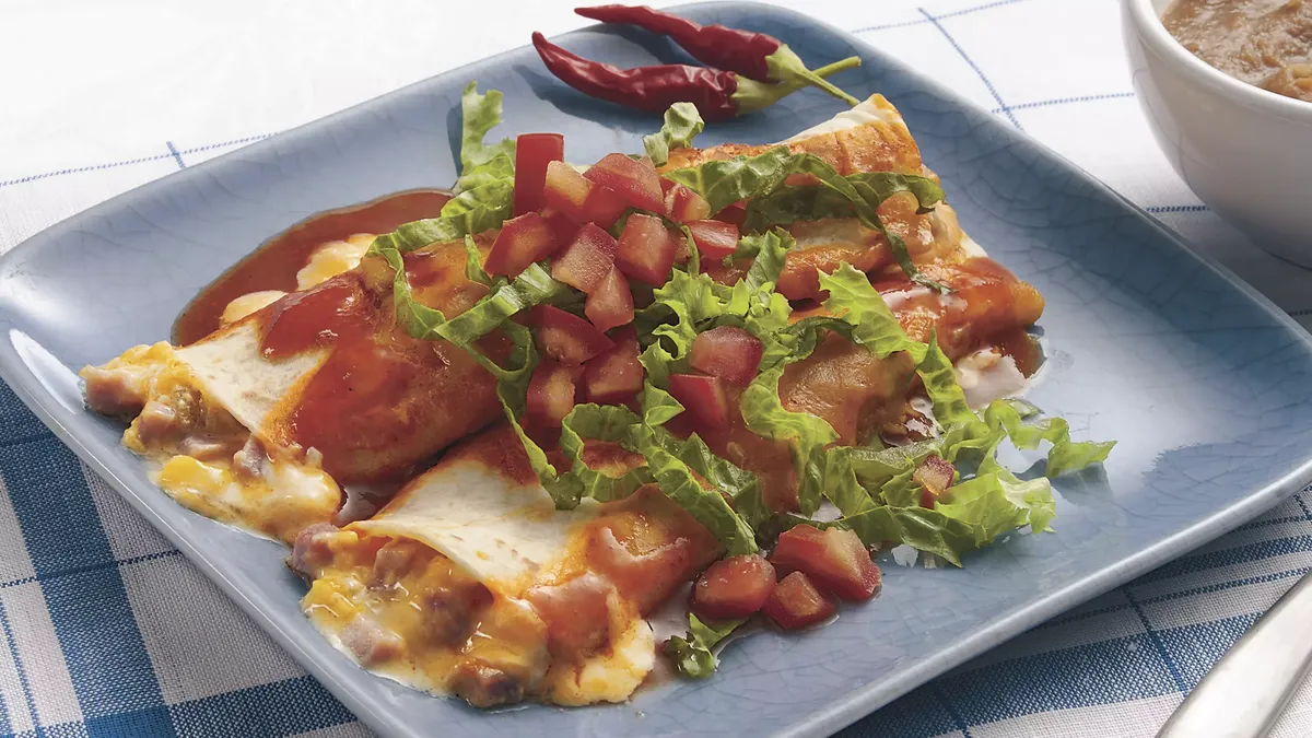 Sour Cream-Ham Enchiladas