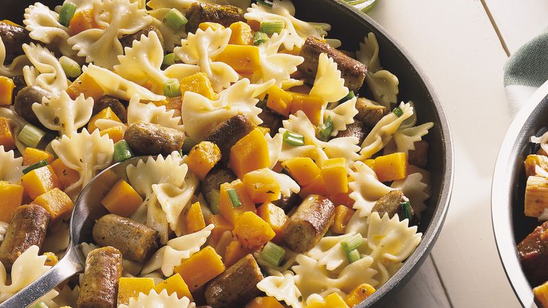 Butternut Squash, Sausage and Bow Ties