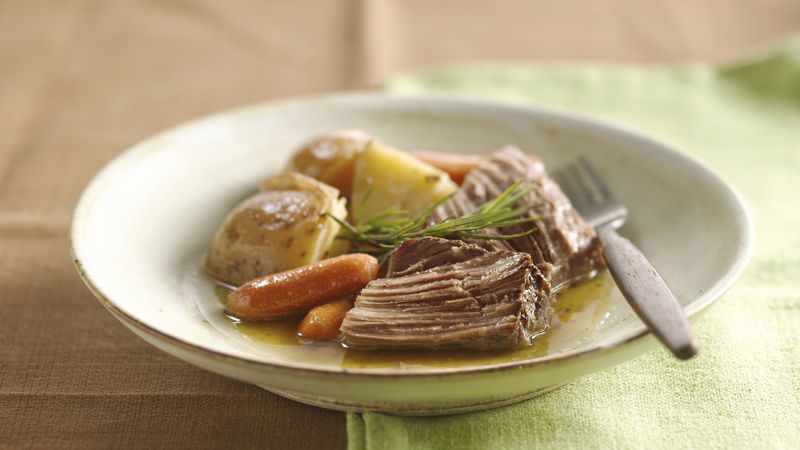 Slow-Cooker Beef and Potatoes with Rosemary
