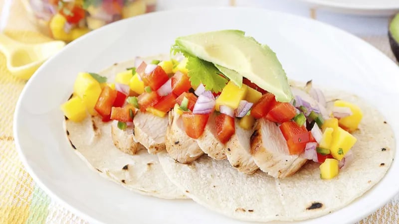 Santa Fe Grilled Chicken with Mango Salsa