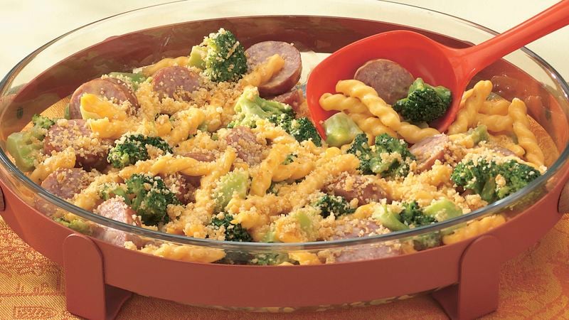 One-Dish Macaroni and Cheese with Sausage