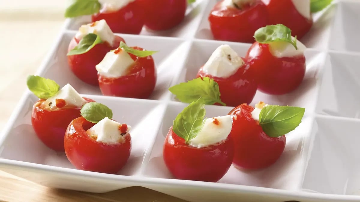 Fresh Mozzarella in Tomato Cups