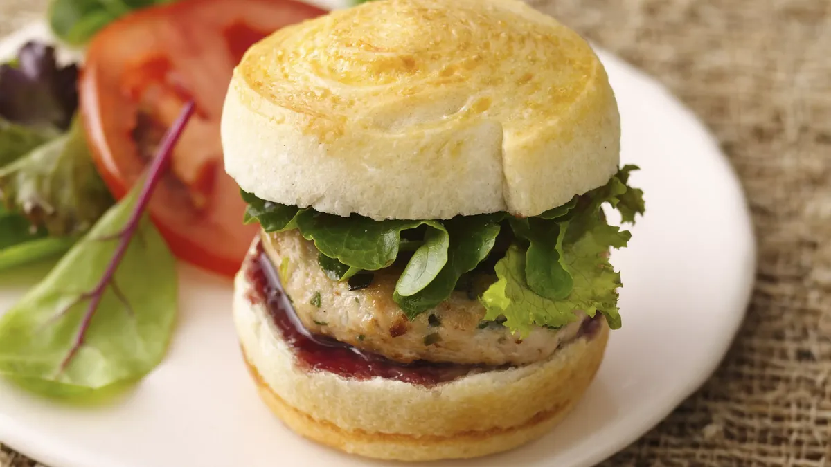 Herb Chicken Sliders with Raspberry Mustard