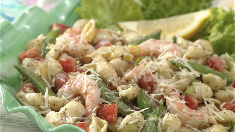 Pesto Shrimp and Shells Salad