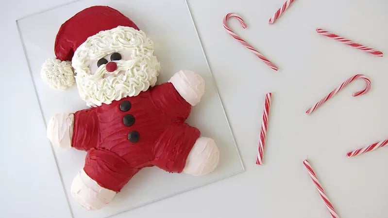 Roly Poly Santa Cake