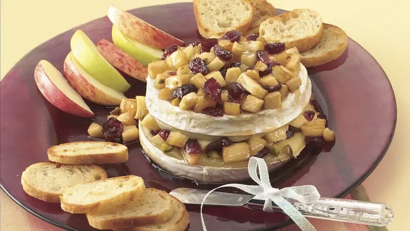 Caramel Apple Baked Brie