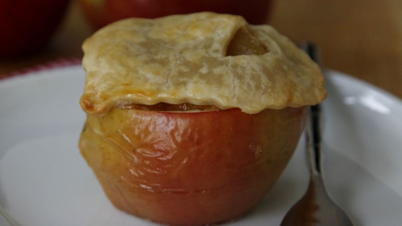 Apple Pie Inside an Apple