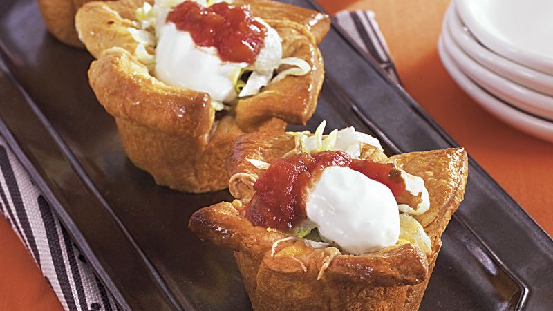 Beef and Black Bean Taco Cups